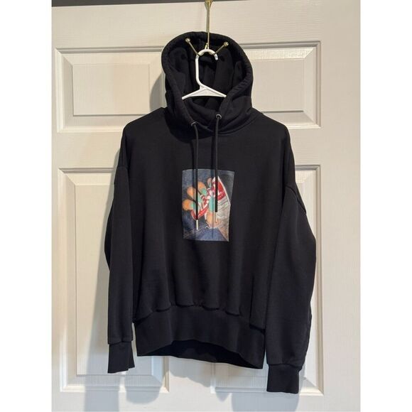 Diesel S-UMMER-A84 Nails Men’s Black Hoodie Sweatshirt Sweater Medium - Picture 2 of 12